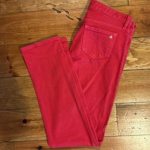 Kate Spade Perry Street Play Hooky Jeans Red Classic Pockets Denim 28